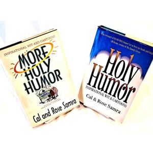 2 Volumes of Inspirational wit and cartoons by Cal & Rose Samra (1996 & 1997 HCs